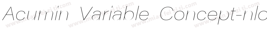 Acumin Variable Concept-nlock字体转换
